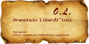 Orenstein Liberátusz névjegykártya